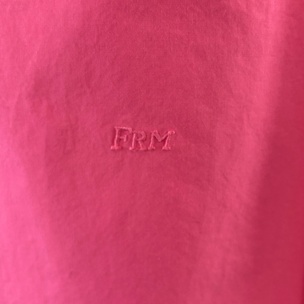 FRAME The Oversized Vacation Organic Cotton Shirt Bright Pink - Picture 11 of 15
